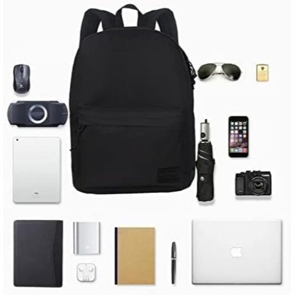 ? Women Black Casual Laptop Backpack USB Charging Port Lightweight Bookbag main image 5